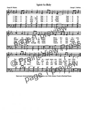 Song: Spirit So Holy