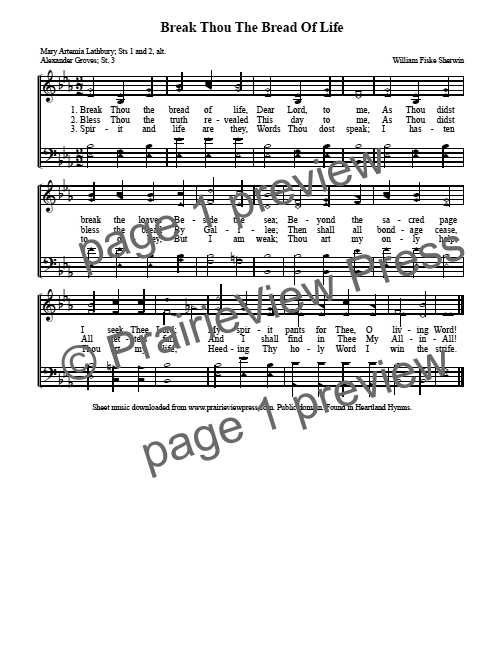 Song: Break Thou The Bread