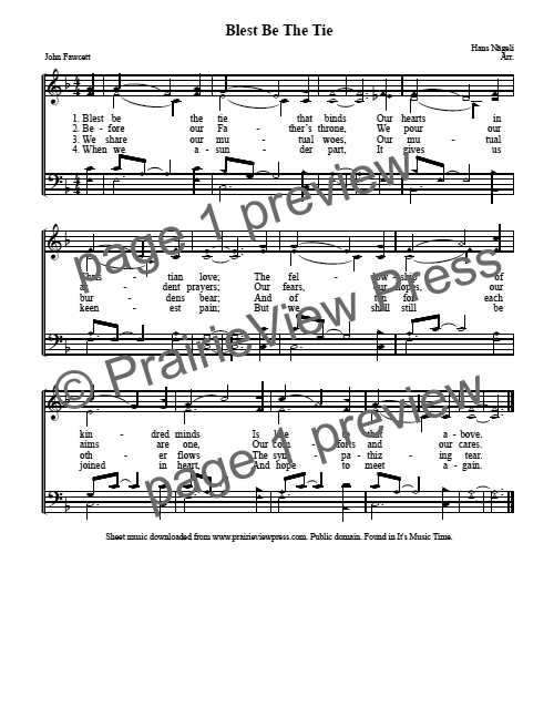 Song: Blest Be The Tie