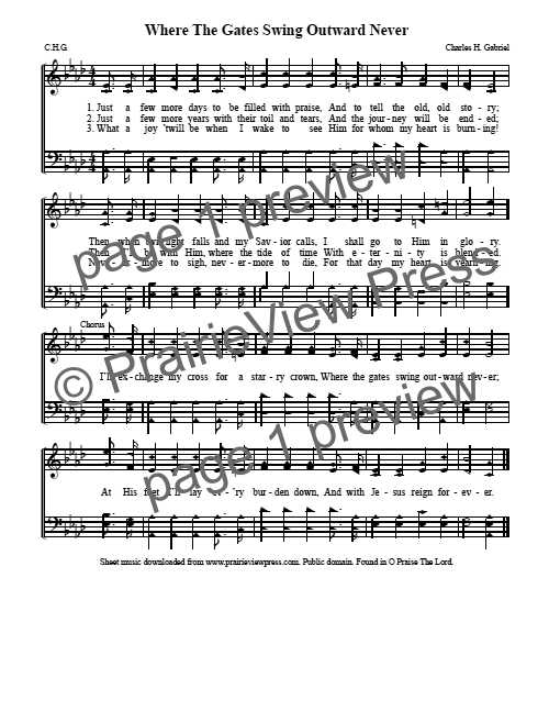Song: Where The Gates Swing Outward Never