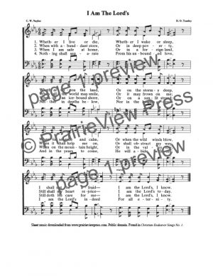 Song: I Am The Lord's