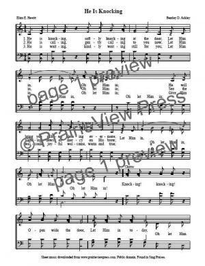 Song: He Is Knocking