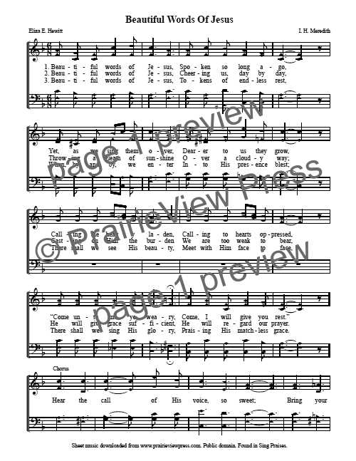 Song: Beautiful Words Of Jesus