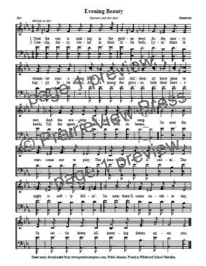 Song: Evening Beauty