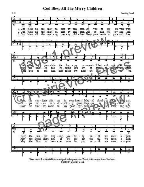 Song: God Bless All The Merry Children