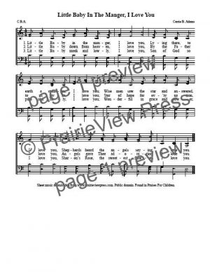 Song: Little Baby In The Manger I Love You