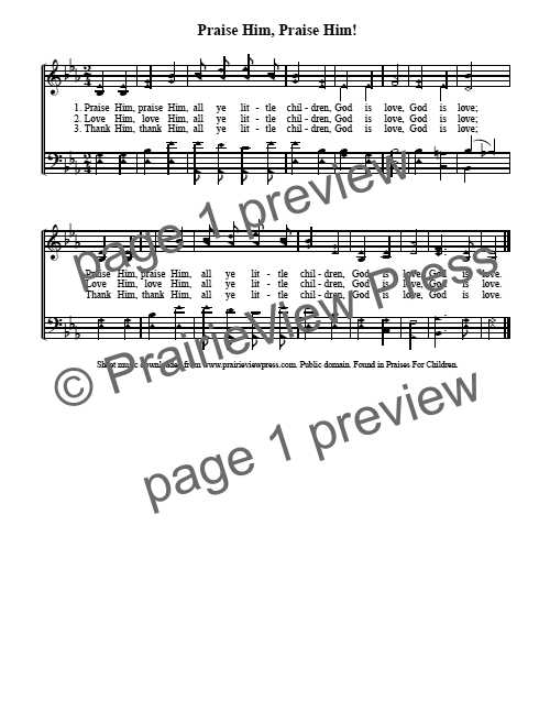 Song: Praise Him Praise Him