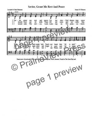 Song: Savior Grant Me Rest And Peace