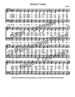 Song: Spring Is Coming