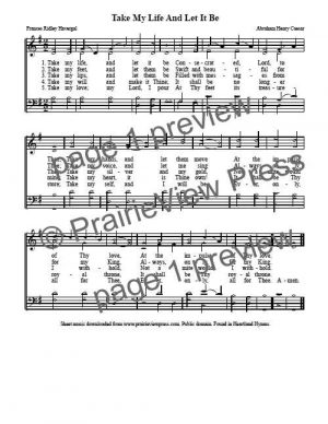 Song: Take My Life And Let It Be