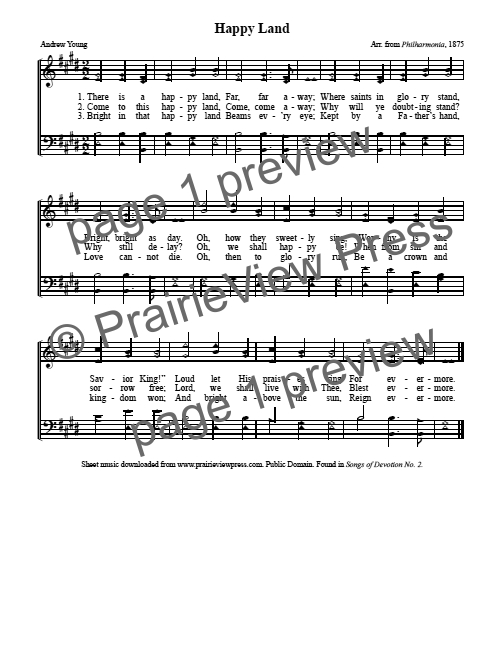 Song: There Is A Happy Land