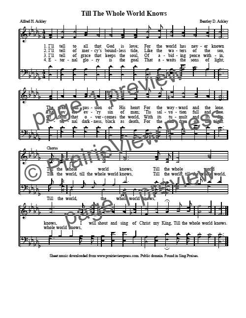 Song: Till The Whole World Knows