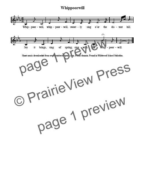 Song: Whippoorwill