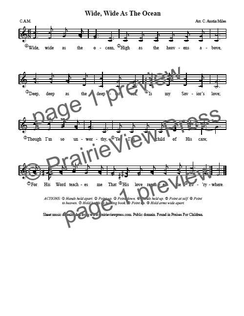 Song: Wide Wide As The Ocean