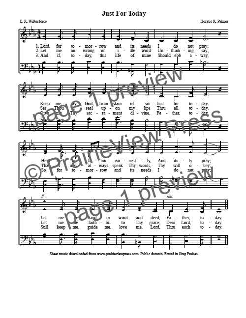 Song: Just For Today