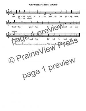 Song: Our Sunday School Is Over