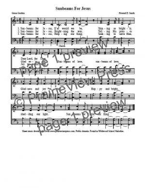Song: Sunbeams For Jesus