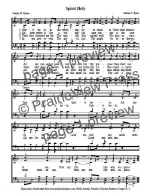 Song: Spirit Holy