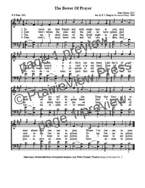 Song: The Bower of Prayer