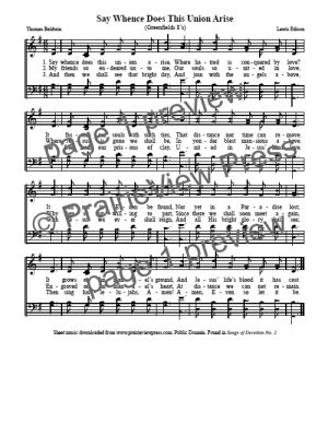 Song: Say Whence Does This Union Arise