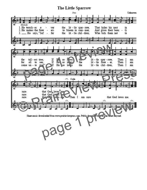 Song: The Little Sparrow