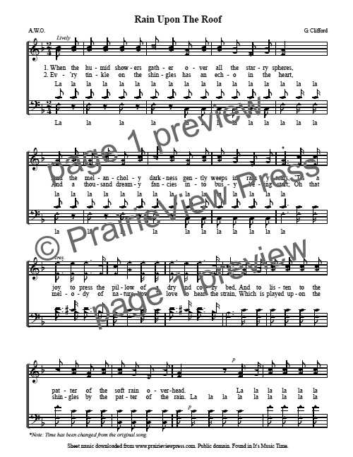 Song: Rain Upon The Roof