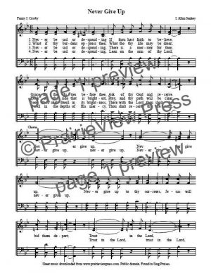 Song: Never Give Up