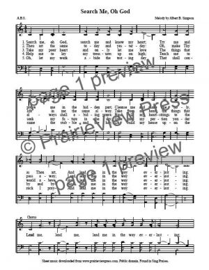 Song: Search Me Oh God
