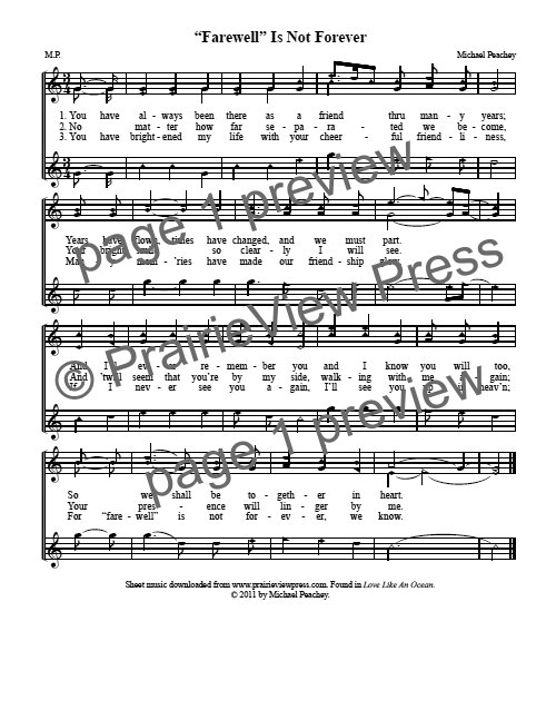 Song: Farewell Is Not Forever