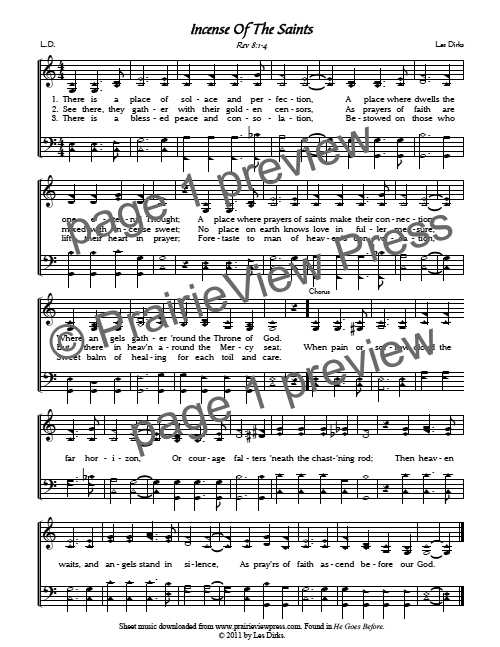 Song: Incense Of The Saints