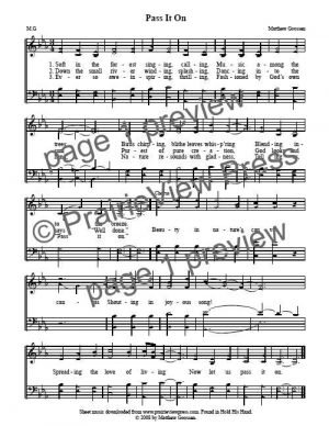 Song: Pass It On