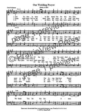Song: Our Wedding Prayer