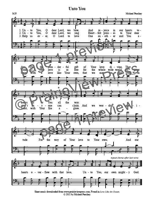 Song: Unto You