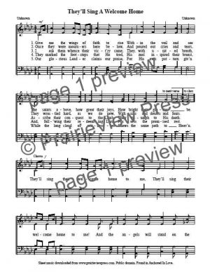 Song: They'll Sing A Welcome Home