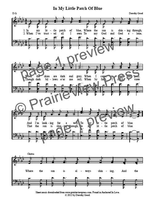 Song: In My Little Patch Of Blue