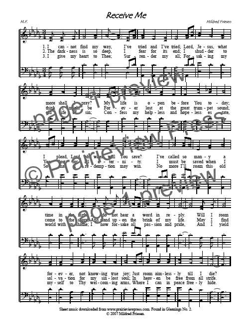 Song: Receive Me